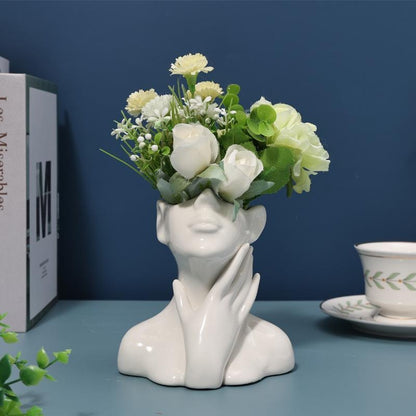 Human Form Ceramic Vase – Artistic Body-Shape Vase for Nordic Home Decor