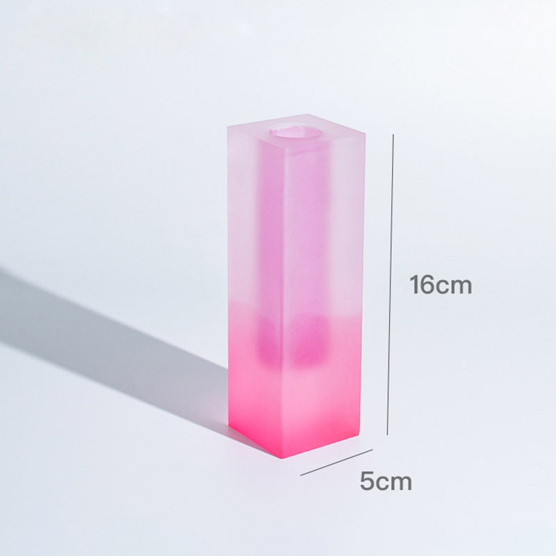 Square Acrylic Bubble Vase – Minimalist Nordic Shelf & Table Decor