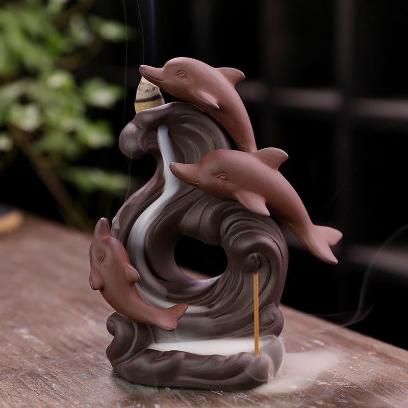Dolphin Backflow Incense Burner – Nordic Aromatherapy Home Decor