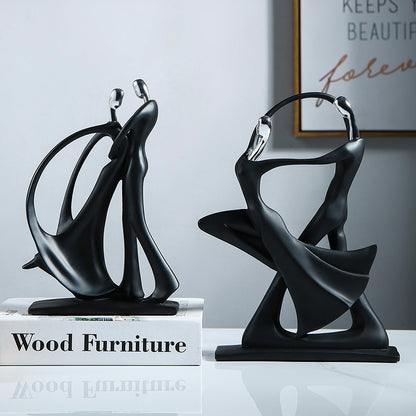 Scandinavian Abstract Figurine Creative Artistic Sculpture Modern Minimalist Living Room Entryway Wine Cabinet Home Decor