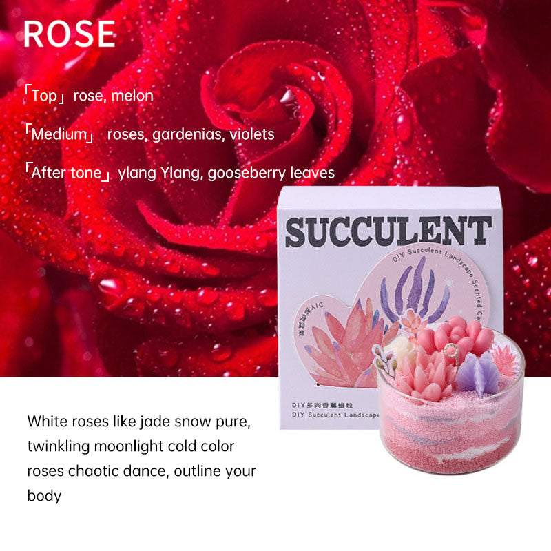 DIY Succulent Scented Candle Kit – Handmade Cactus Sand Art Gift Set