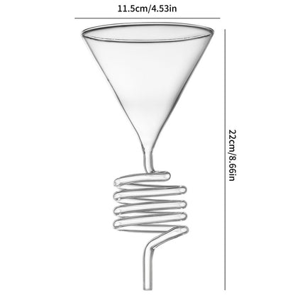 Spiral Cooling Pour-Over Coffee Filter Holder, Ins-Style Americano Dripper Stand with Spiral Chilling Design
