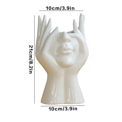 Human Form Ceramic Vase – Artistic Body-Shape Vase for Nordic Home Decor
