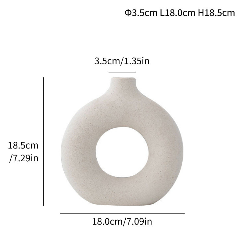 Unglazed Spotted Ceramic Vase – Modern Minimalist Home Decor