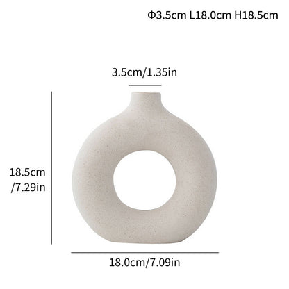 Unglazed Spotted Ceramic Vase – Modern Minimalist Home Decor