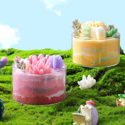 DIY Succulent Scented Candle Kit – Handmade Cactus Sand Art Gift Set