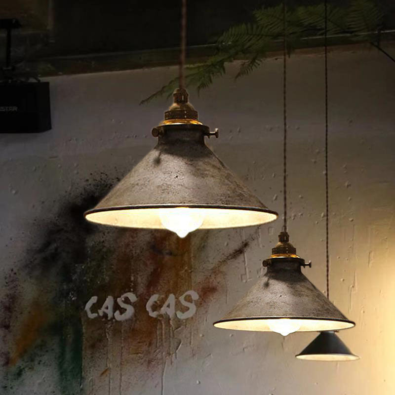 Rustic Iron Pendant Light – Nordic Retro Ceiling Lamp for Kitchen & Dining