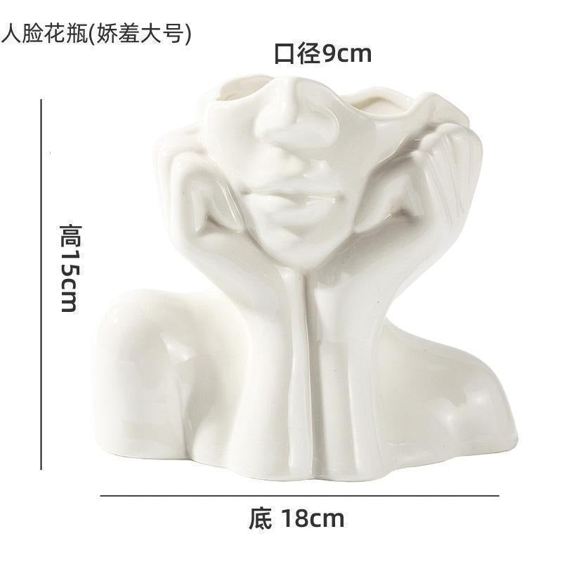 Human Form Ceramic Vase – Artistic Body-Shape Vase for Nordic Home Decor