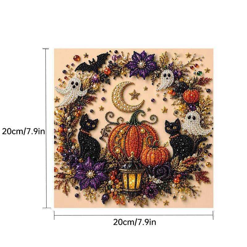 Halloween Ghost Diamond Art Kit – DIY Gem Painting Wall Decor for Adults