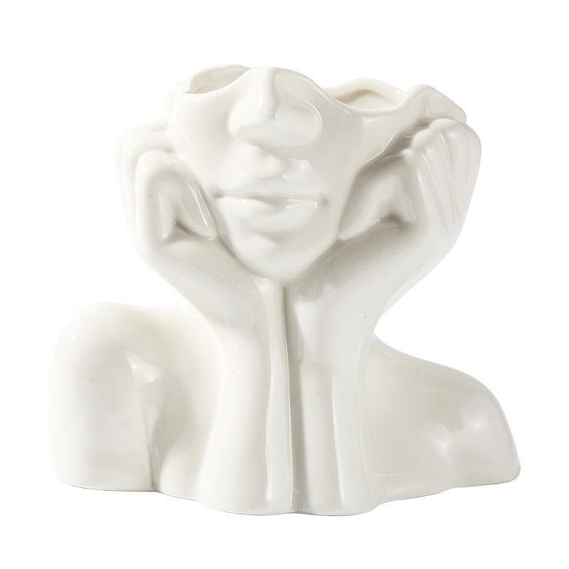 Human Form Ceramic Vase – Artistic Body-Shape Vase for Nordic Home Decor