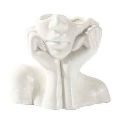 Human Form Ceramic Vase – Artistic Body-Shape Vase for Nordic Home Decor