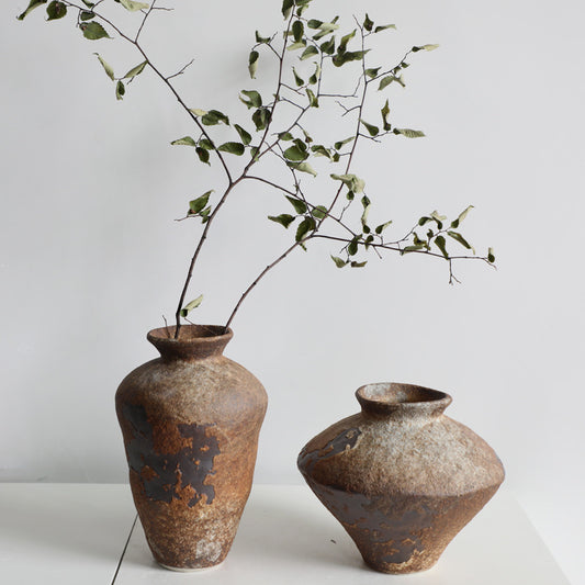Wabi-Sabi Ceramic Vase – Rustic Handmade Pottery for Zen & Cottage Decor