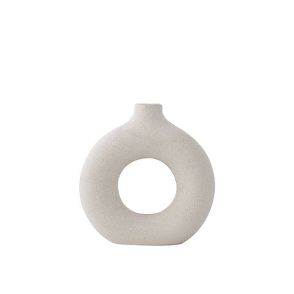 Unglazed Spotted Ceramic Vase – Modern Minimalist Home Decor
