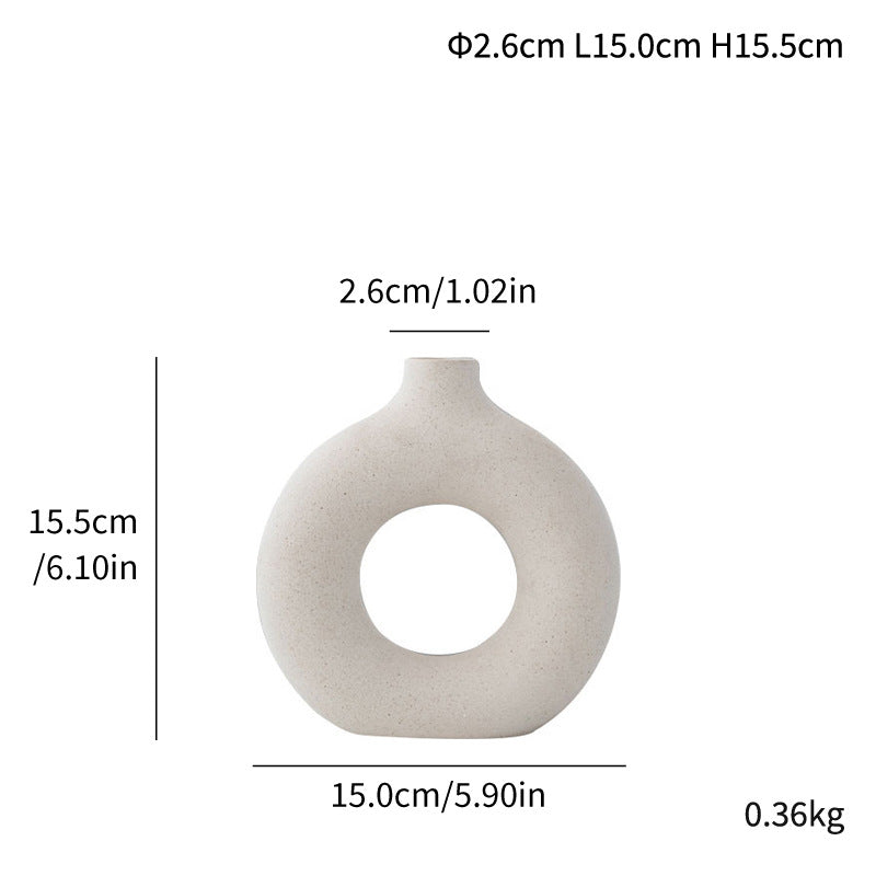Unglazed Spotted Ceramic Vase – Modern Minimalist Home Decor