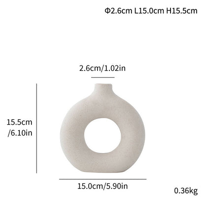 Unglazed Spotted Ceramic Vase – Modern Minimalist Home Decor