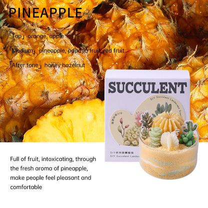 DIY Succulent Scented Candle Kit – Handmade Cactus Sand Art Gift Set