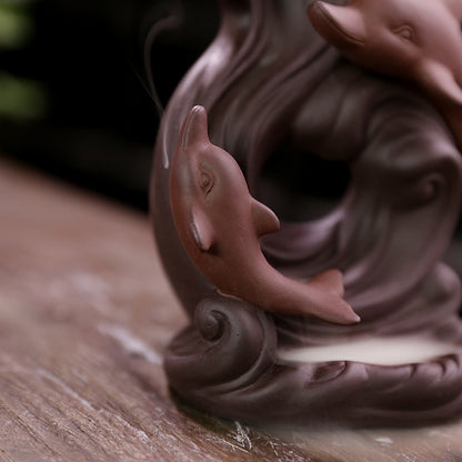 Dolphin Backflow Incense Burner – Nordic Aromatherapy Home Decor