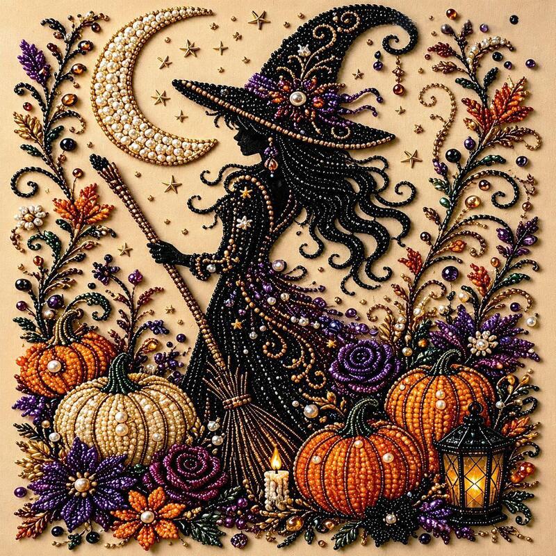 Halloween Ghost Diamond Art Kit – DIY Gem Painting Wall Decor for Adults