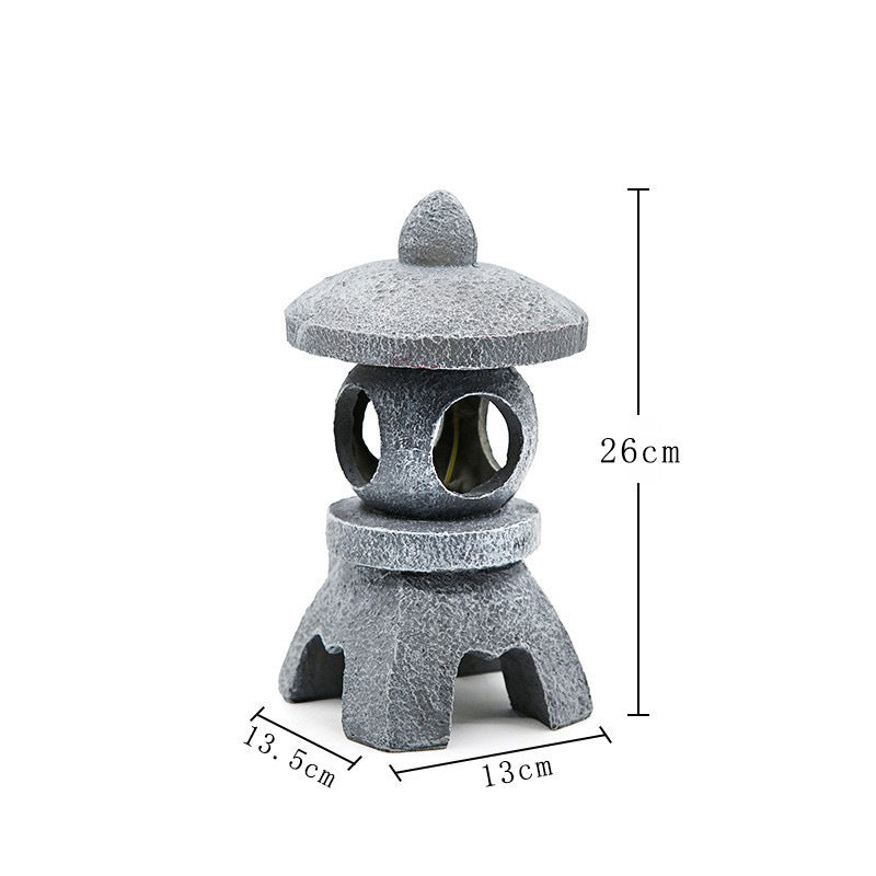 Solar Pagoda Lantern & Statue – Zen Garden Outdoor Decor