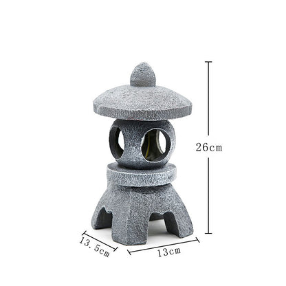 Solar Pagoda Lantern & Statue – Zen Garden Outdoor Decor