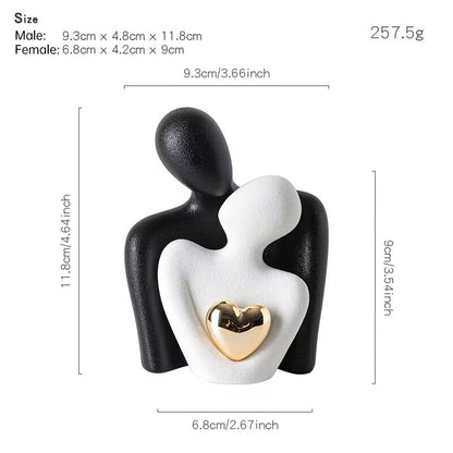 Creative couple figure decoration Newlywed home decoration Lover sculpture decoration figure desktop living room bookshelf decor