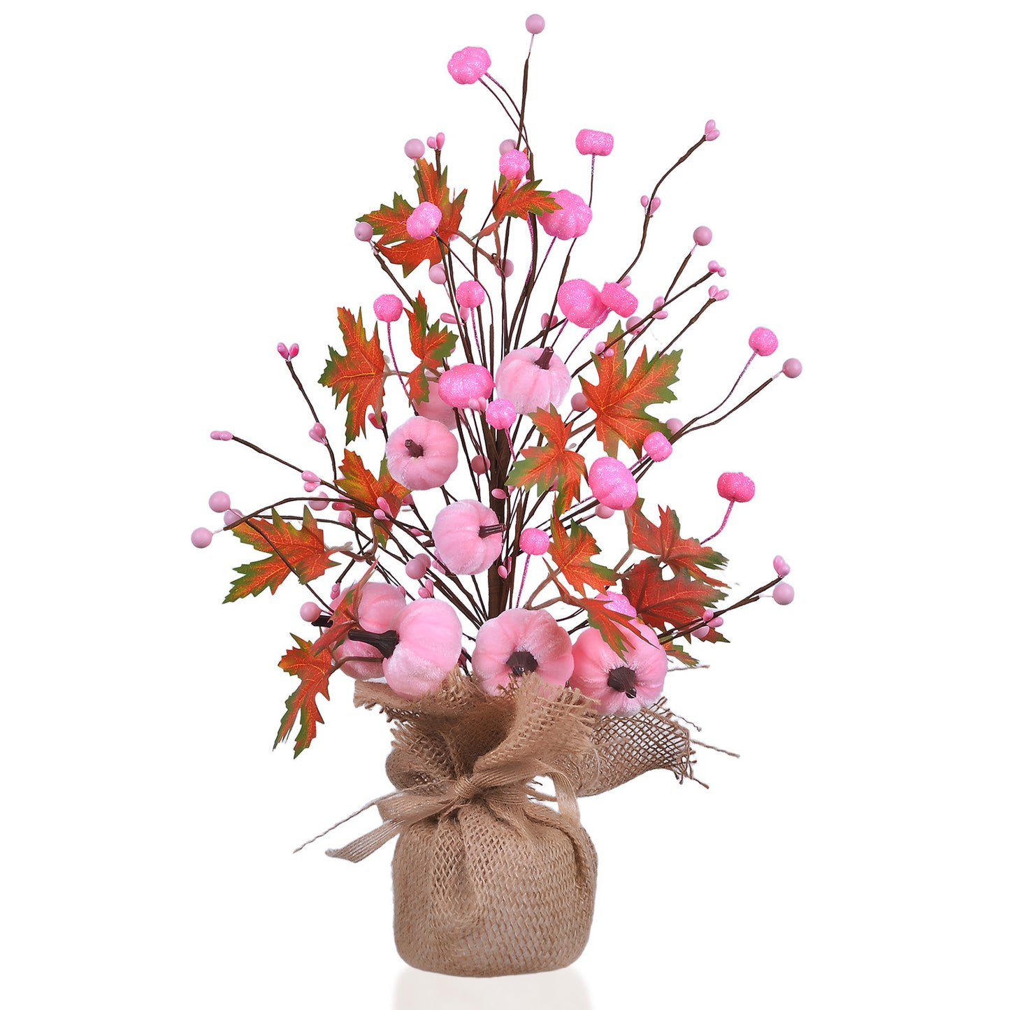 Fall Decorative Tree – Maple Leaf & Pumpkin Thanksgiving Garden Ornament