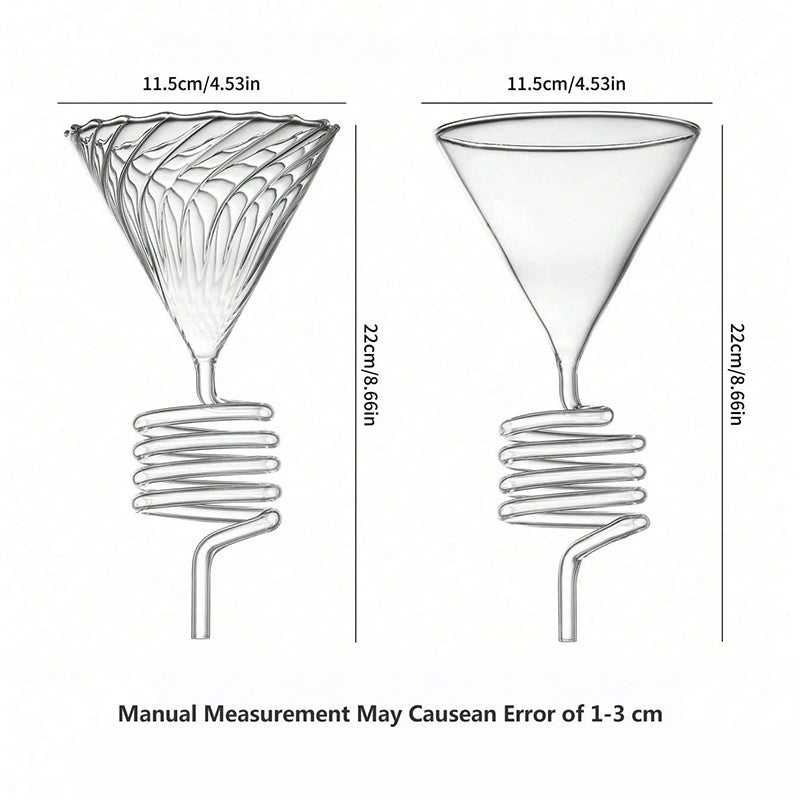 Spiral Cooling Pour-Over Coffee Filter Holder, Ins-Style Americano Dripper Stand with Spiral Chilling Design