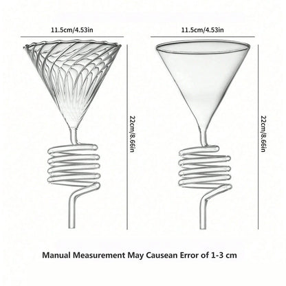 Spiral Cooling Pour-Over Coffee Filter Holder, Ins-Style Americano Dripper Stand with Spiral Chilling Design
