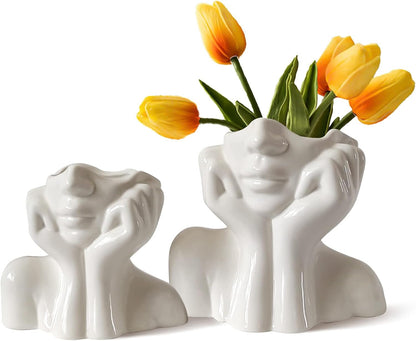 Human Form Ceramic Vase – Artistic Body-Shape Vase for Nordic Home Decor