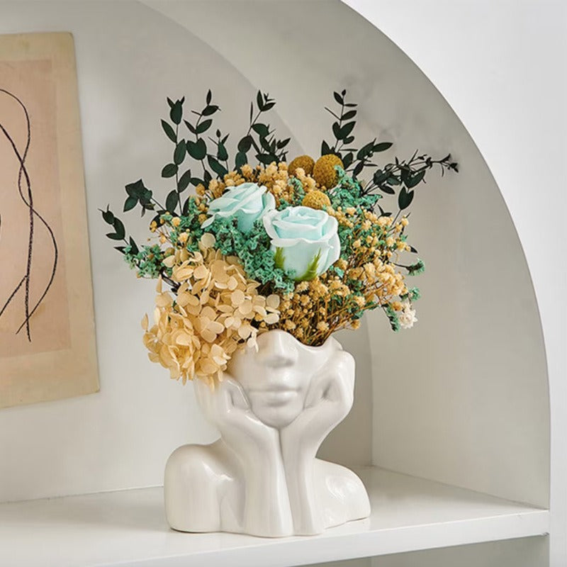 Human Form Ceramic Vase – Artistic Body-Shape Vase for Nordic Home Decor