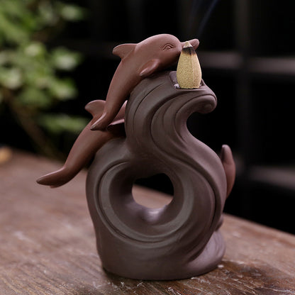 Dolphin Backflow Incense Burner – Nordic Aromatherapy Home Decor