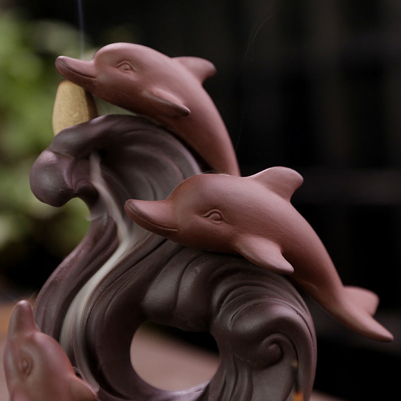 Dolphin Backflow Incense Burner – Nordic Aromatherapy Home Decor