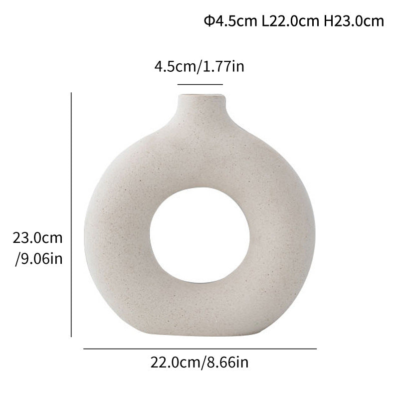 Unglazed Spotted Ceramic Vase – Modern Minimalist Home Decor