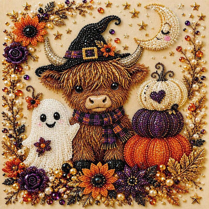 Halloween Ghost Diamond Art Kit – DIY Gem Painting Wall Decor for Adults