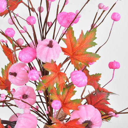 Fall Decorative Tree – Maple Leaf & Pumpkin Thanksgiving Garden Ornament