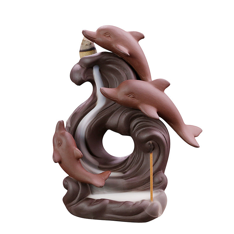Dolphin Backflow Incense Burner – Nordic Aromatherapy Home Decor