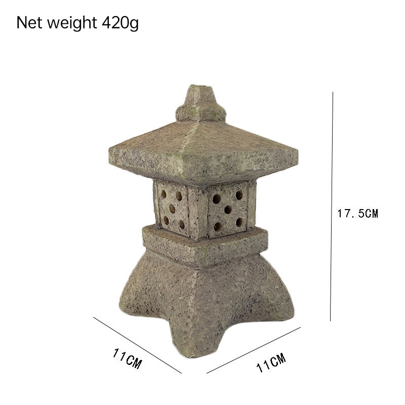 Solar Pagoda Lantern & Statue – Zen Garden Outdoor Decor