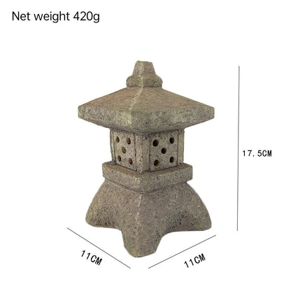 Solar Pagoda Lantern & Statue – Zen Garden Outdoor Decor