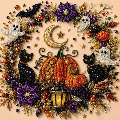 Halloween Ghost Diamond Art Kit – DIY Gem Painting Wall Decor for Adults