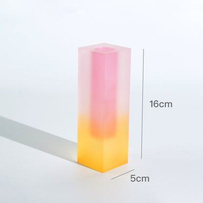 Square Acrylic Bubble Vase – Minimalist Nordic Shelf & Table Decor
