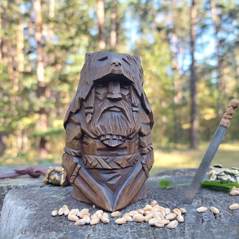 Norse Pagan Resin Ornament – Viking Gods Odin & Thor Shelf Decor