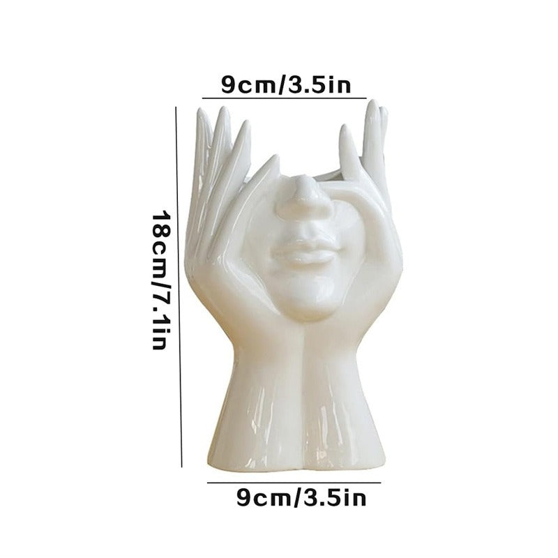 Human Form Ceramic Vase – Artistic Body-Shape Vase for Nordic Home Decor