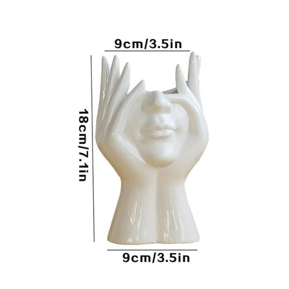 Human Form Ceramic Vase – Artistic Body-Shape Vase for Nordic Home Decor